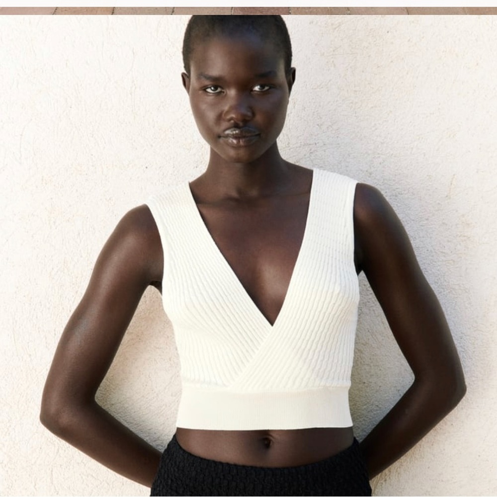 Zara Wide Strap Knit Top